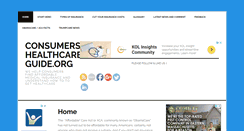 Desktop Screenshot of consumershealthcareguide.org