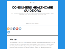 Tablet Screenshot of consumershealthcareguide.org